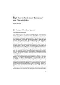 High-Power Diode Laser Technology and Characteristics