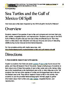 How have sea turtles been impacted by the 2010 oil spill in the Gulf of Mexico?