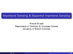 Importance Sampling & Sequential Importance Sampling