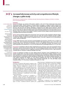 Increased telomerase activity and comprehensive lifestyle changes: a pilot study