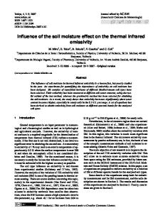 Influence of the soil moisture effect on the thermal infrared emissivity