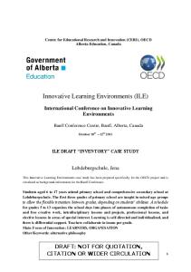 Innovative Learning Environments (ILE)