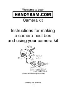 Instructions for making a camera nest box and using your camera kit