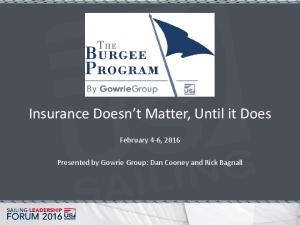 Insurance Doesn t Matter, Until it Does