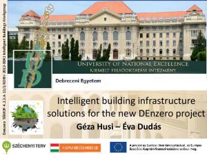 Intelligent building infrastructure solutions for the new DEnzero project