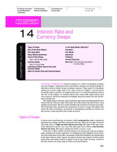 Interest Rate and Currency Swaps