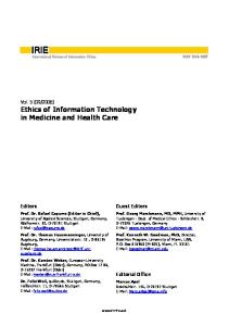 IRIE International Review of Information Ethics ISSN