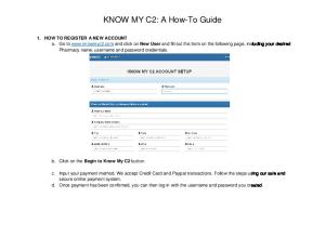 KNOW MY C2: A How-To Guide