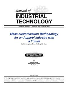 Mass-customization Methodology for an Apparel Industry with a Future