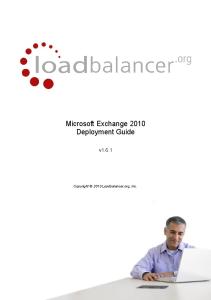 Microsoft Exchange 2010 Deployment Guide