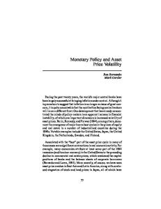 Monetary Policy and Asset Price Volatility
