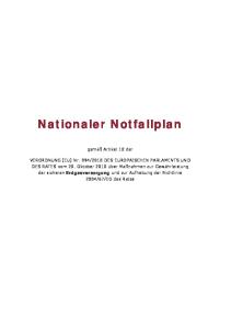 Nationaler Notfallplan