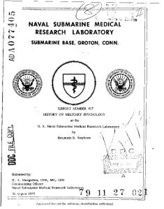 NAVAL SUBMARINE MEDICAL RESEARCH LABORATORY