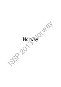 Norway. ISSP 2013 Norway