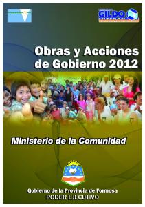Obras y Acciones de Gobierno Ministerio de la Comunidad