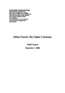 Orhan Pamuk: My Father s Suitcase