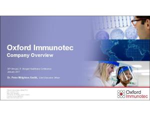 Oxford Immunotec Company Overview