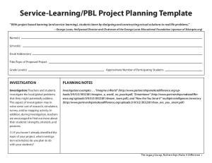 PBL Project Planning Template