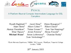 Pencil. A Platform-Neutral Compute Intermediate Language for DSL Compilers