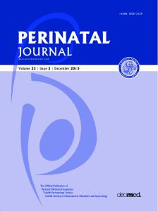 PERINATAL JOURNAL. Volume 23 Issue 3 December e-issn: