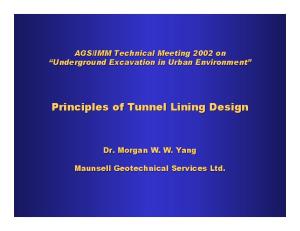 Principles of Tunnel Lining Design