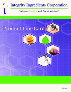 Product Line Card June 2016