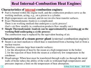 Real Internal-Combustion Heat Engines