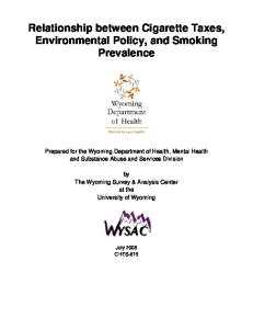 Relationship between Cigarette Taxes, Environmental Policy, and Smoking Prevalence