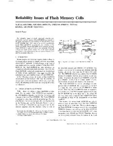 Reliability Issues of Flash Memory Cells