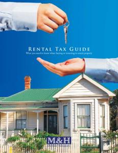 Rental Tax Guide What you need to know when buying or investing in rental property