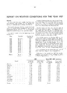 REPORT ON WEATHER CONDITIONS FOR THE YEAR 1937'