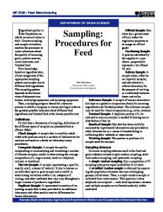 Sampling: Procedures for Feed