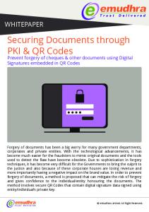 Securing Documents through PKI & QR Codes