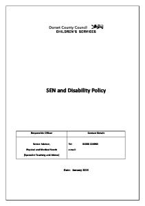 SEN and Disability Policy