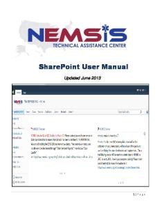 SharePoint User Manual
