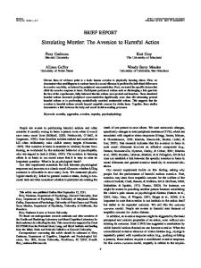 Simulating Murder: The Aversion to Harmful Action