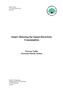 Smart Metering for Smart Electricity Consumption
