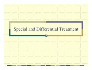 Special and Differential Treatment