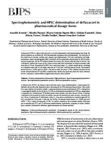 Spectrophotometric and HPLC determination of deflazacort in pharmaceutical dosage forms