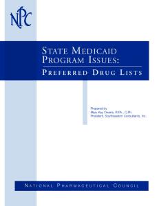 STATE MEDICAID PROGRAM ISSUES: