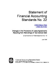 Statement of Financial Accounting Standards No. 22