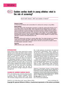 Sudden cardiac death in young athletes: what is the role of screening?
