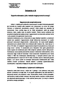 Superkondensatory jako metoda magazynowania energii