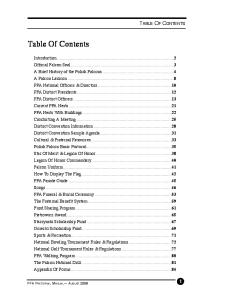 Table Of Contents TABLE OF CONTENTS