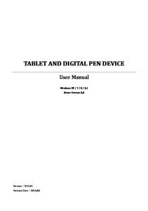 TABLET AND DIGITAL PEN DEVICE