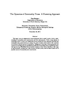 The Dynamics of Commodity Prices: A Clustering Approach