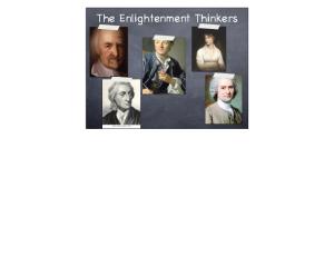 The Enlightenment Thinkers
