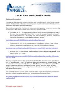 The Mt Hope Exotic Auction in Ohio