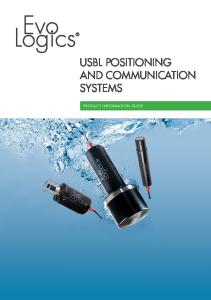 USBL POSITIONING AND COMMUNICATION SYSTEMS PRODUCT INFORMATION GUIDE