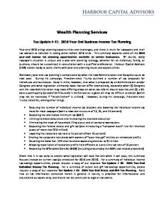 Wealth Planning Services